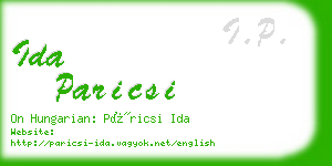 ida paricsi business card
